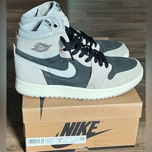 Nike Air Jordan 1 Zoom CMFT 2 sz8.5 DV1305-001 Iron Ore/Black/Coconut Milk/Grey
